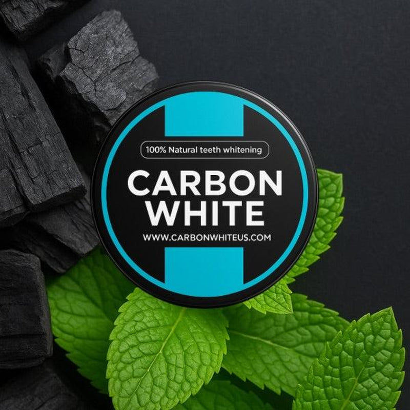 Carbon White – Charcoal Teeth Whitener Powder – Natural, Vegan, Coconut (30G) Organic Whitening - Teeth Whitening, Tooth Polish