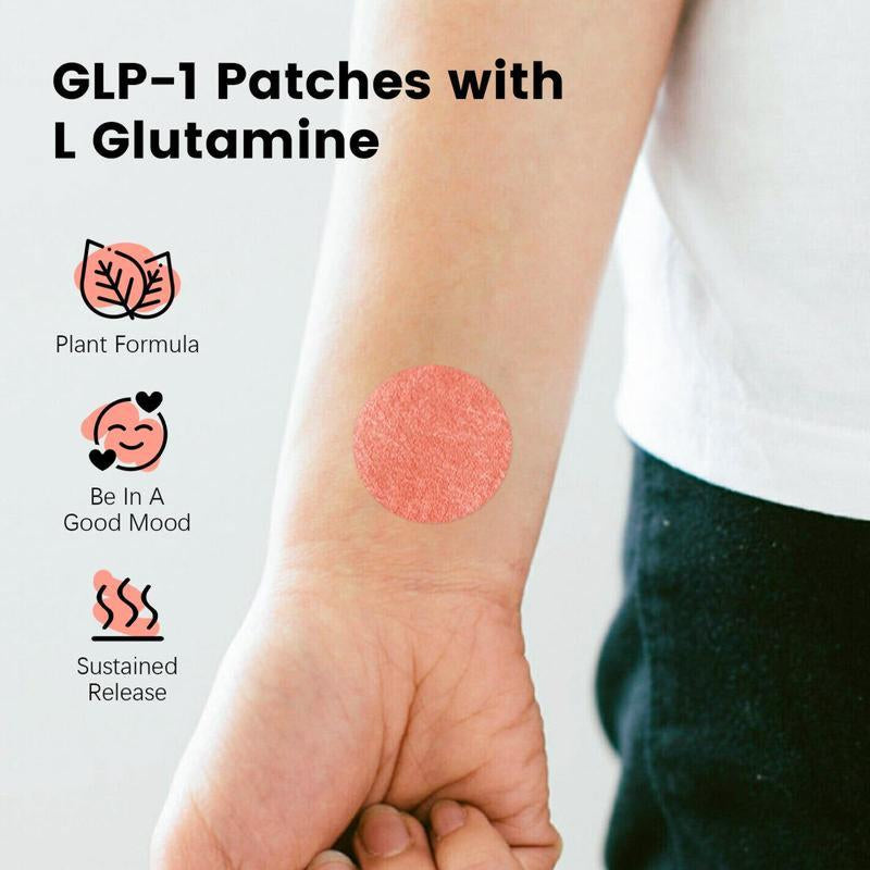 GLP-1 Patches with L Glutamine, Chromium, Cinnamon, Pomegranate and Berberine - 30 PCS - Firming Skin Therapy | Ultra - Comfortable Body Care for Women Daily Natural