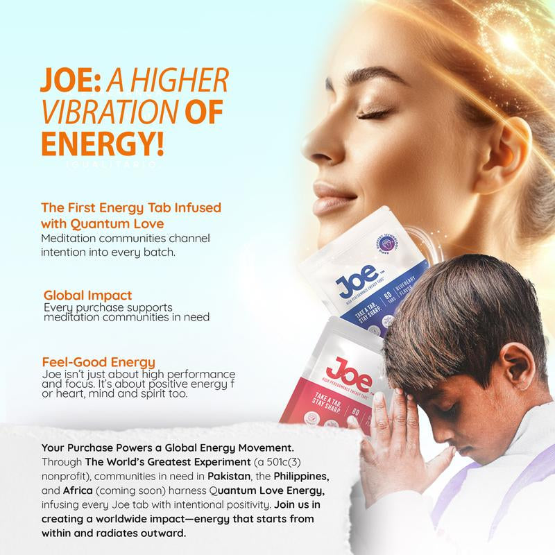 Joe Energy – Instant Pocket-Sized Energy with Sublingual Caffeine, L-Theanine & Brain-Boosting Nootropics Candy